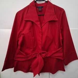 +2🔵Studio Red Button Down Shirt